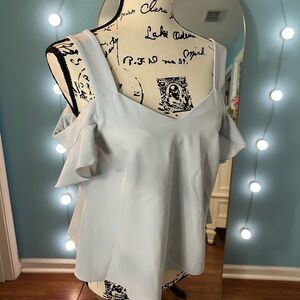 Charlotte Russe Light Blue Ruffle Blouse